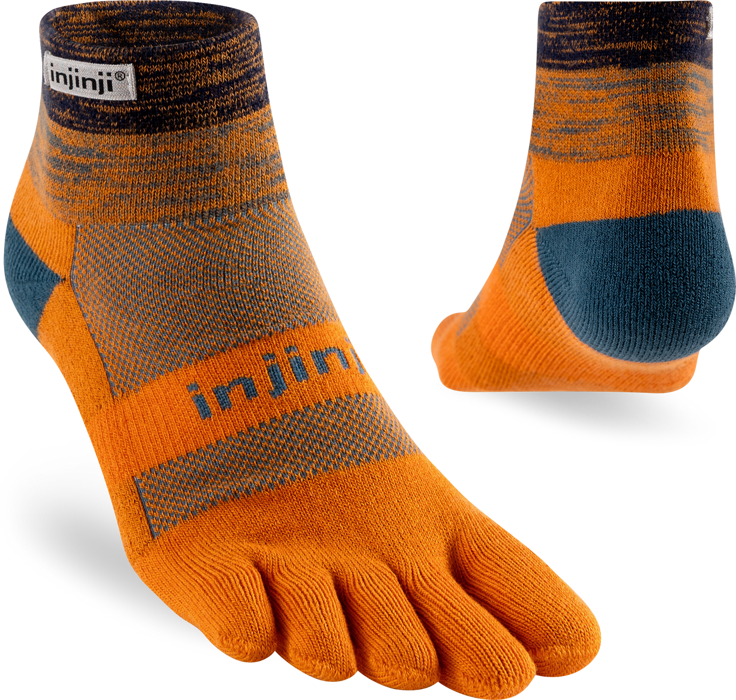 TerraToes Trail Mini-Crew Toe Socks — Harvest