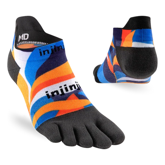 TerraToes Run No-Show Toe Socks — Botanical