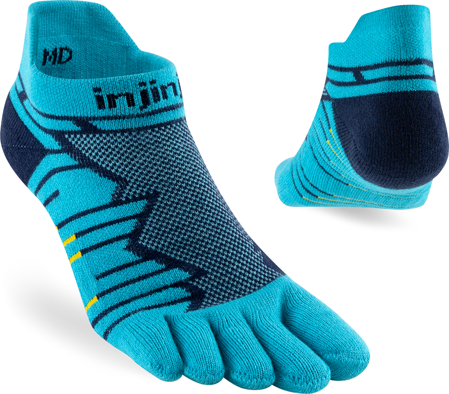 TerraToes Ultra Mini-Crew Toe Socks — Pacific Blue