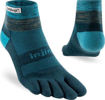 TerraToes Trail Mini-Crew Toe Socks — Midnight