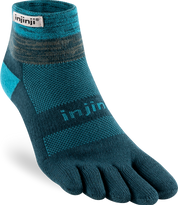 TerraToes Trail Mini-Crew Toe Socks — Midnight