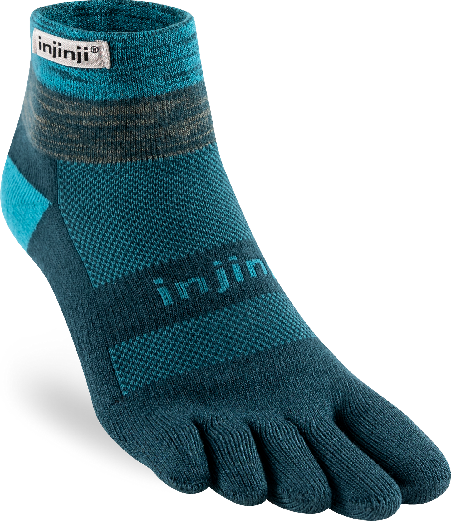 TerraToes Trail Mini-Crew Toe Socks — Midnight