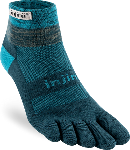 TerraToes Trail Mini-Crew Toe Socks — Midnight