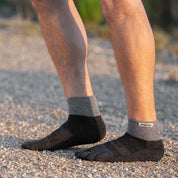 TerraToes Trail Mini-Crew Toe Socks — Granite