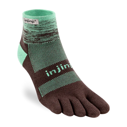 TerraToes Trail Mini-Crew Toe Socks — Mint