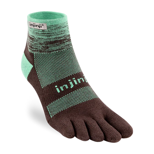 TerraToes Trail Mini-Crew Toe Socks — Mint
