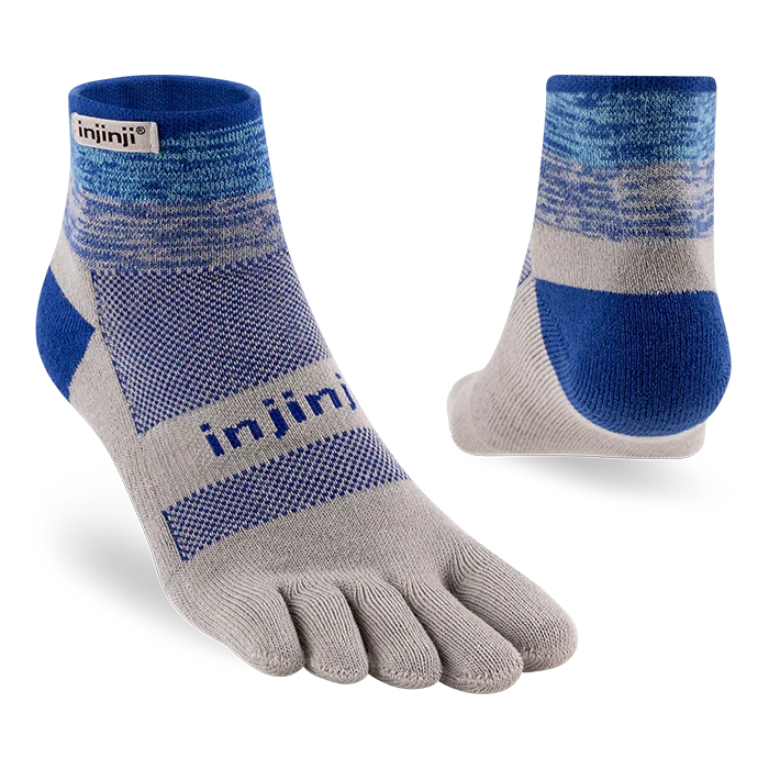 TerraToes Trail Mini-Crew Toe Socks — Neptune
