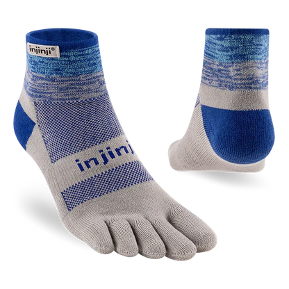TerraToes Trail Mini-Crew Toe Socks — Neptune