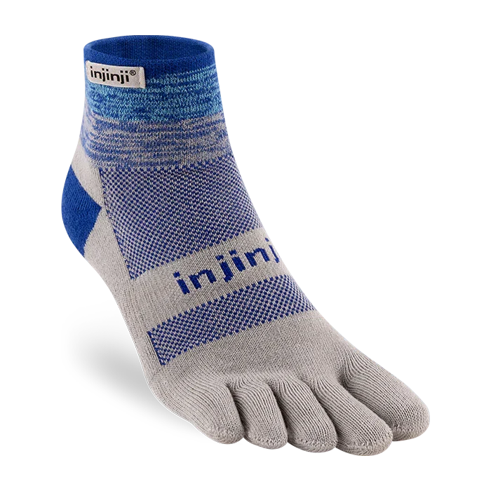 TerraToes Trail Mini-Crew Toe Socks — Neptune
