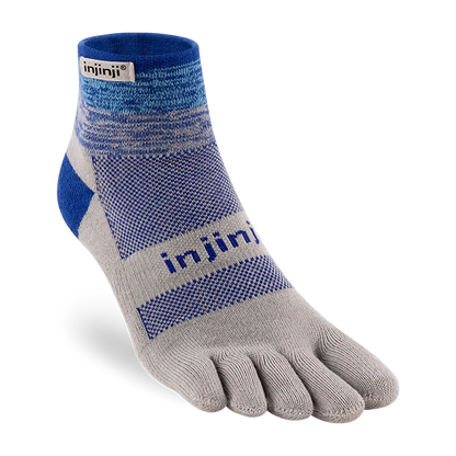 TerraToes Trail Mini-Crew Toe Socks — Neptune