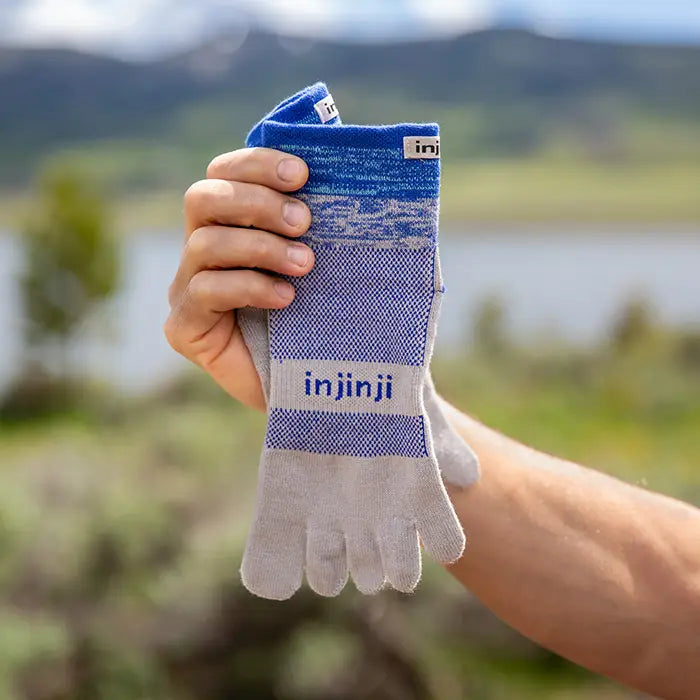 TerraToes Trail Mini-Crew Toe Socks — Neptune