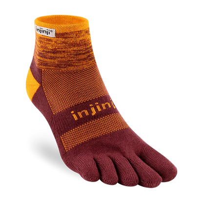 TerraToes Trail Mini-Crew Toe Socks — Solar