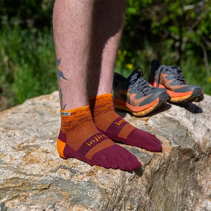 TerraToes Trail Mini-Crew Toe Socks — Solar