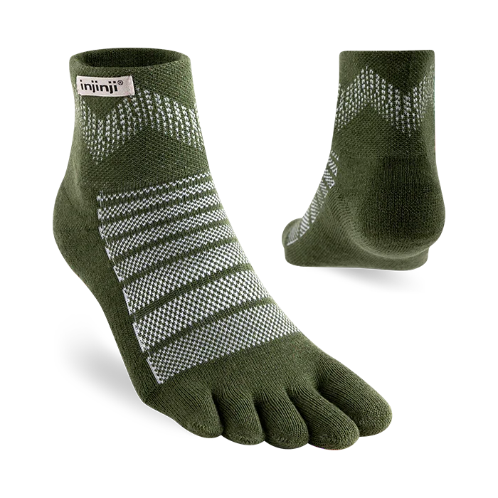 TerraToes Outdoor Mini-Crew Toe Socks — Forest