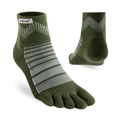 TerraToes Outdoor Mini-Crew Toe Socks — Forest