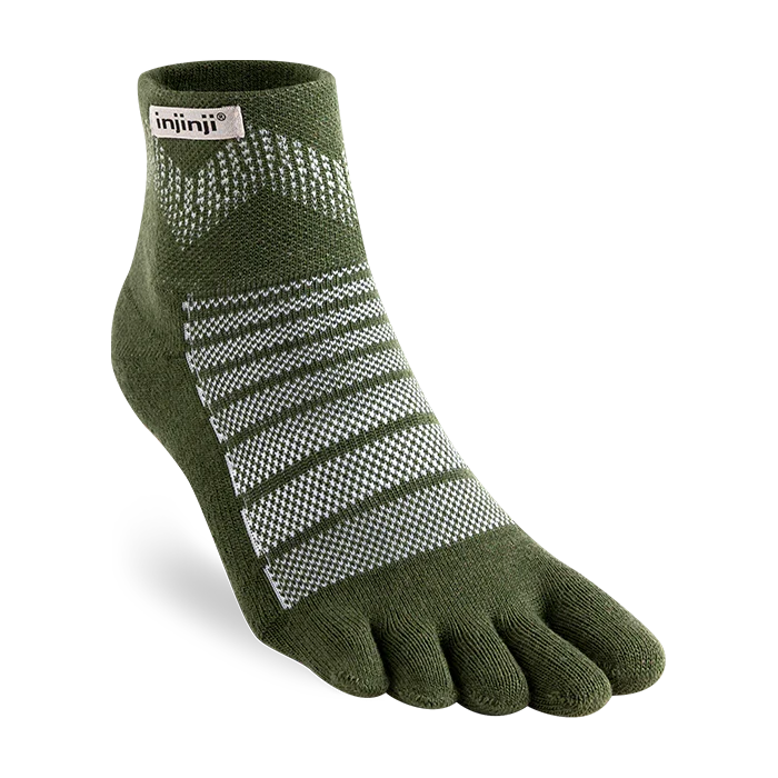 TerraToes Outdoor Mini-Crew Toe Socks — Forest