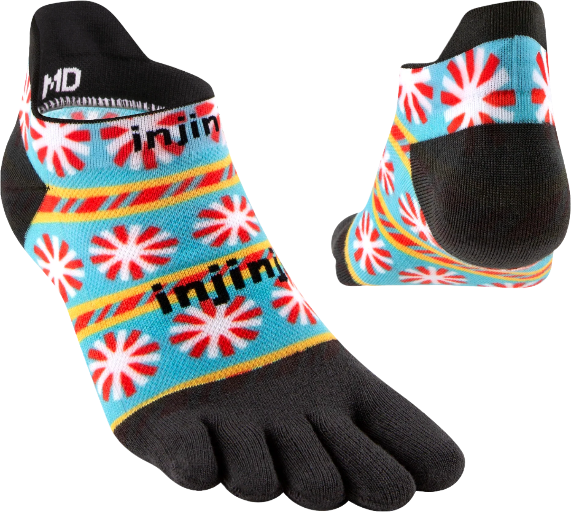 TerraToes Run No-Show Toe Socks — Peppermint