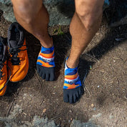 TerraToes Run No-Show Toe Socks — Botanical