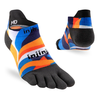 TerraToes Run No-Show Toe Socks — Botanical