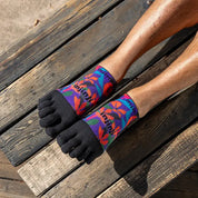TerraToes Run No-Show Toe Socks — Tropical