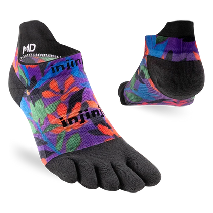 TerraToes Run No-Show Toe Socks — Tropical