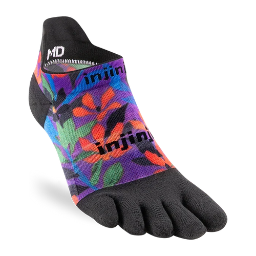 TerraToes Run No-Show Toe Socks — Tropical