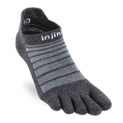 TerraToes Merino Run No-Show Toe Socks — Slate