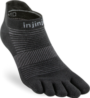 TerraToes Run No-Show Toe Socks — Black