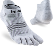 TerraToes Run No-Show Toe Socks — Grey