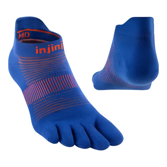 TerraToes Run No-Show Toe Socks — Sapphire