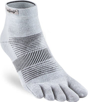 TerraToes Run Mini-Crew Toe Socks — Gray