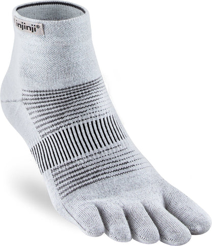 TerraToes Run Mini-Crew Toe Socks — Gray