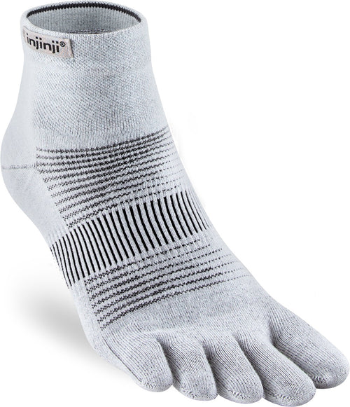 TerraToes Run Mini-Crew Toe Socks — Gray