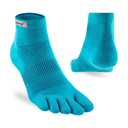 TerraToes Run Mini-Crew Toe Socks — Pacific Blue