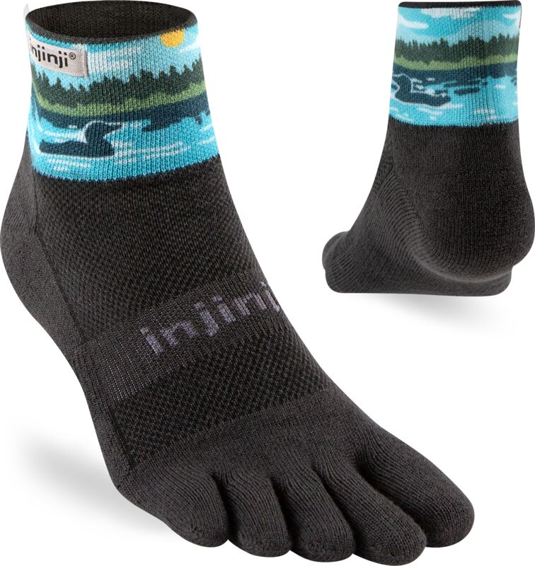 TerraToes Trail Mini-Crew Toe Socks — Loon