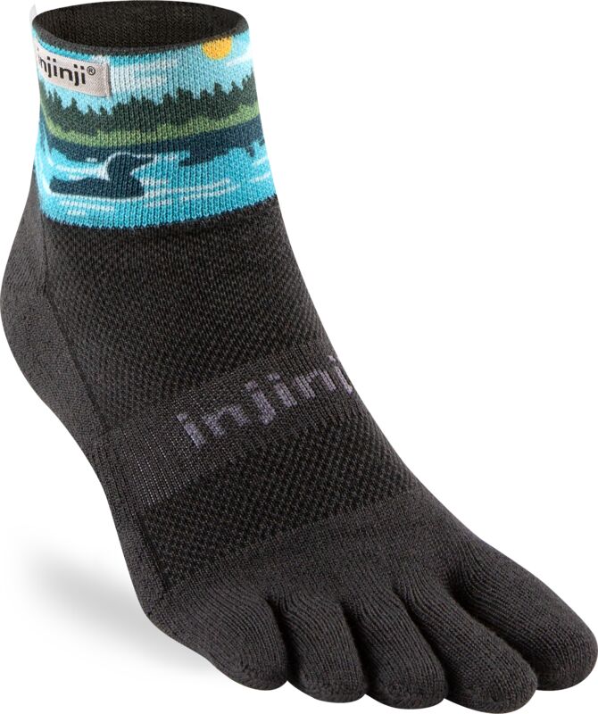 TerraToes Trail Mini-Crew Toe Socks — Loon