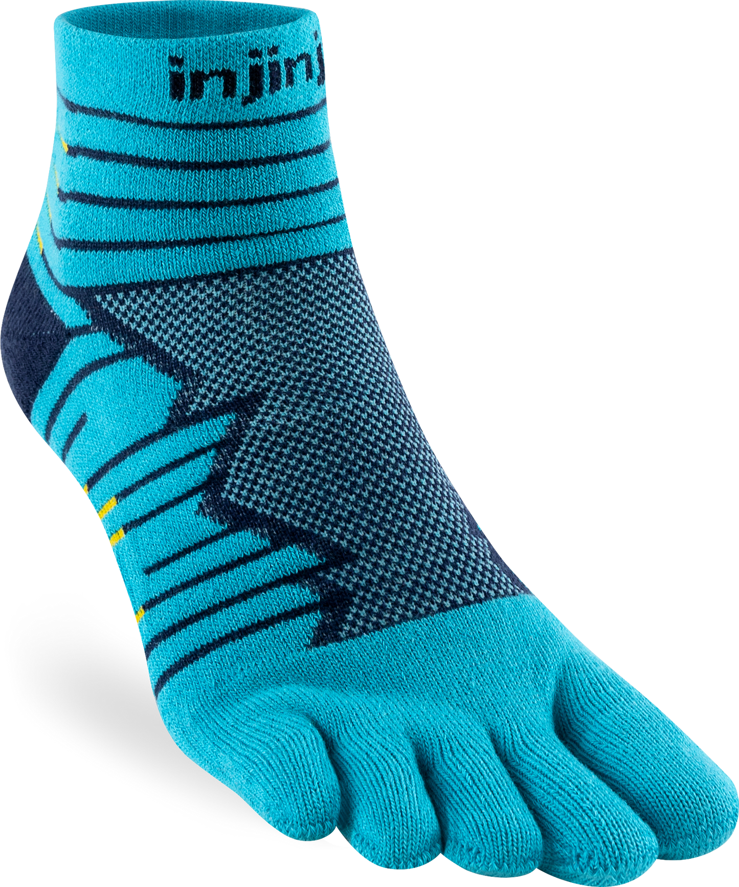 TerraToes Ultra Mini-Crew Toe Socks — Pacific Blue