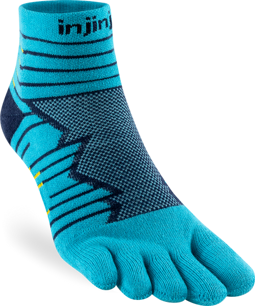 TerraToes Ultra Mini-Crew Toe Socks — Pacific Blue