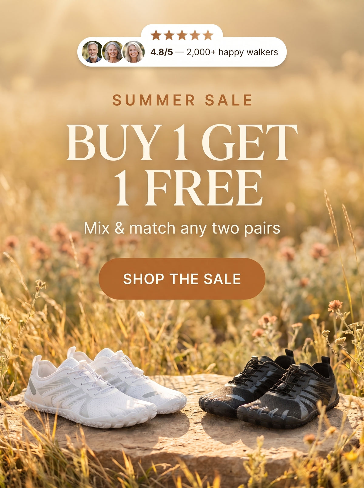 Summer Sale — Buy 1 Get 1 Free. Mix & match any two pairs.