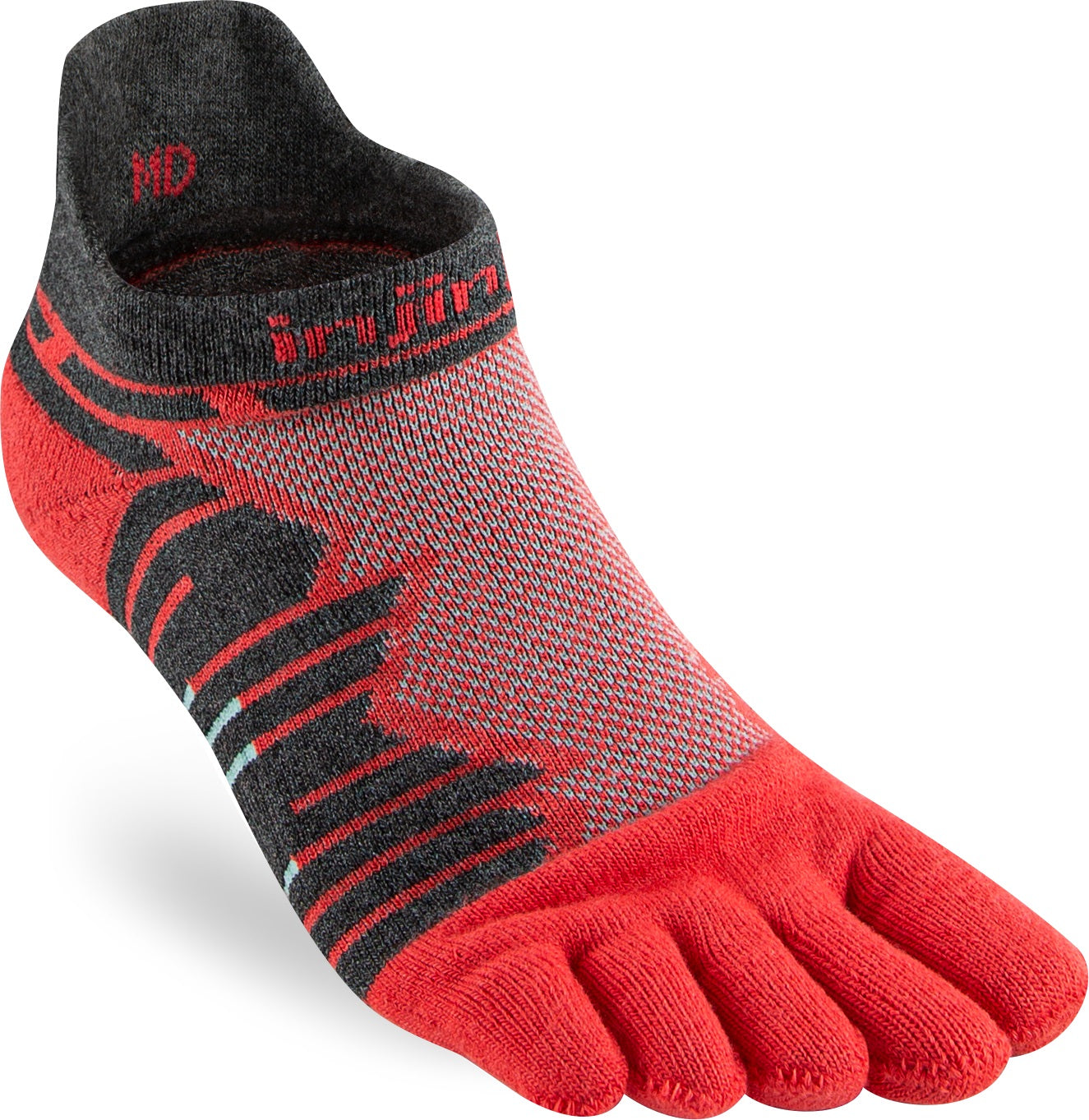 TerraToes Ultra No-Show Toe Socks — Lava