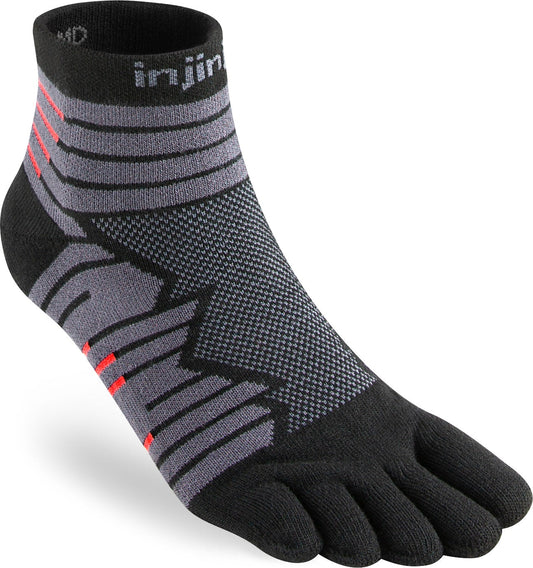 TerraToes Ultra Mini-Crew Toe Socks — Onyx