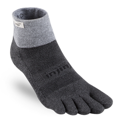 TerraToes Trail Mini-Crew Toe Socks — Granite