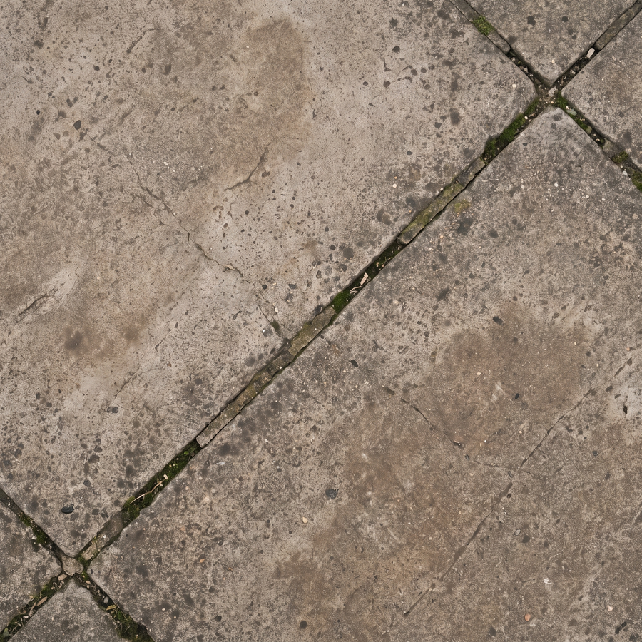 Concrete paving slabs seen from above