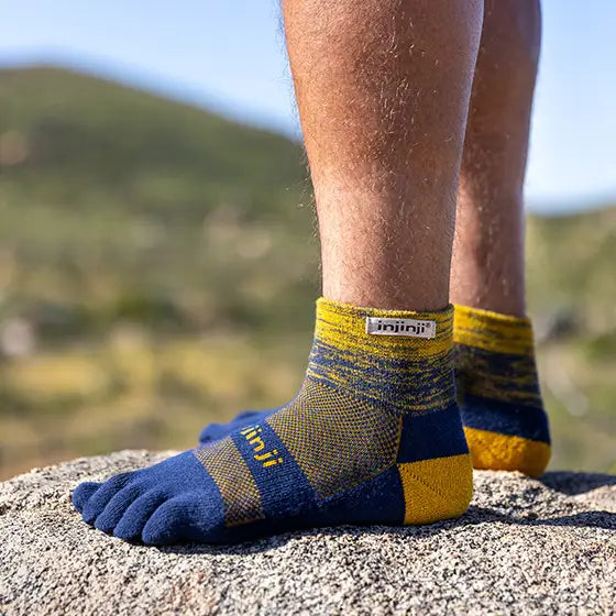 TerraToes Trail Mini-Crew Toe Socks — Moonlit