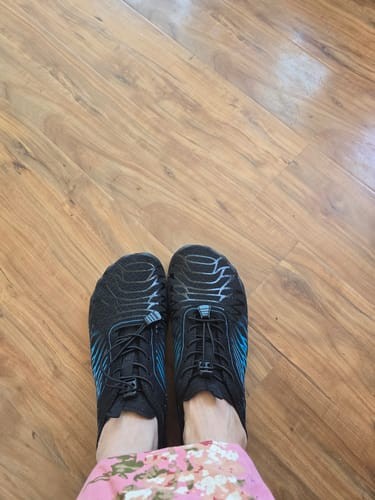 Photo sent in by Wendy B. wearing their Wild Barefoot shoes